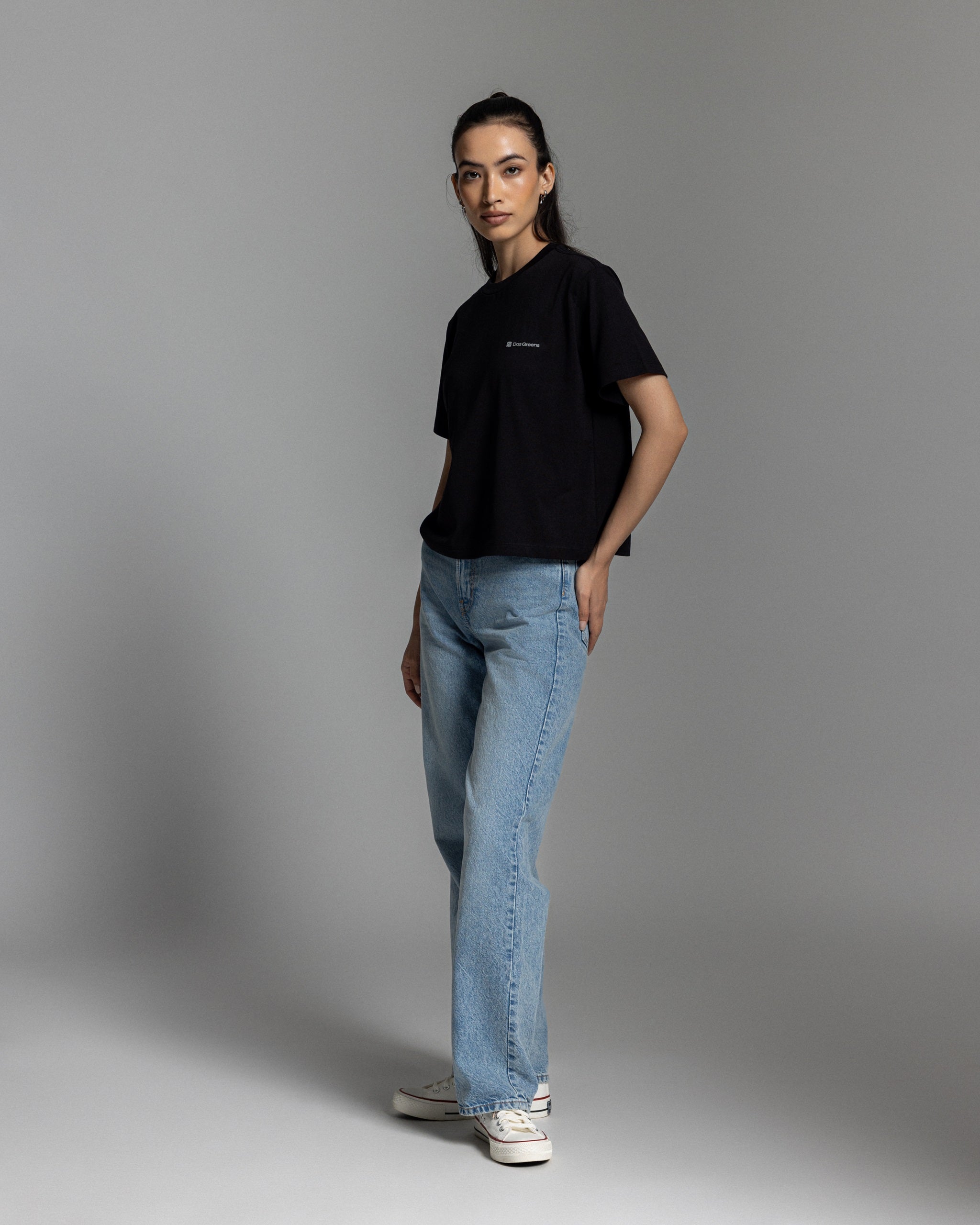 Supima Women Cropped Boxy Tshirt