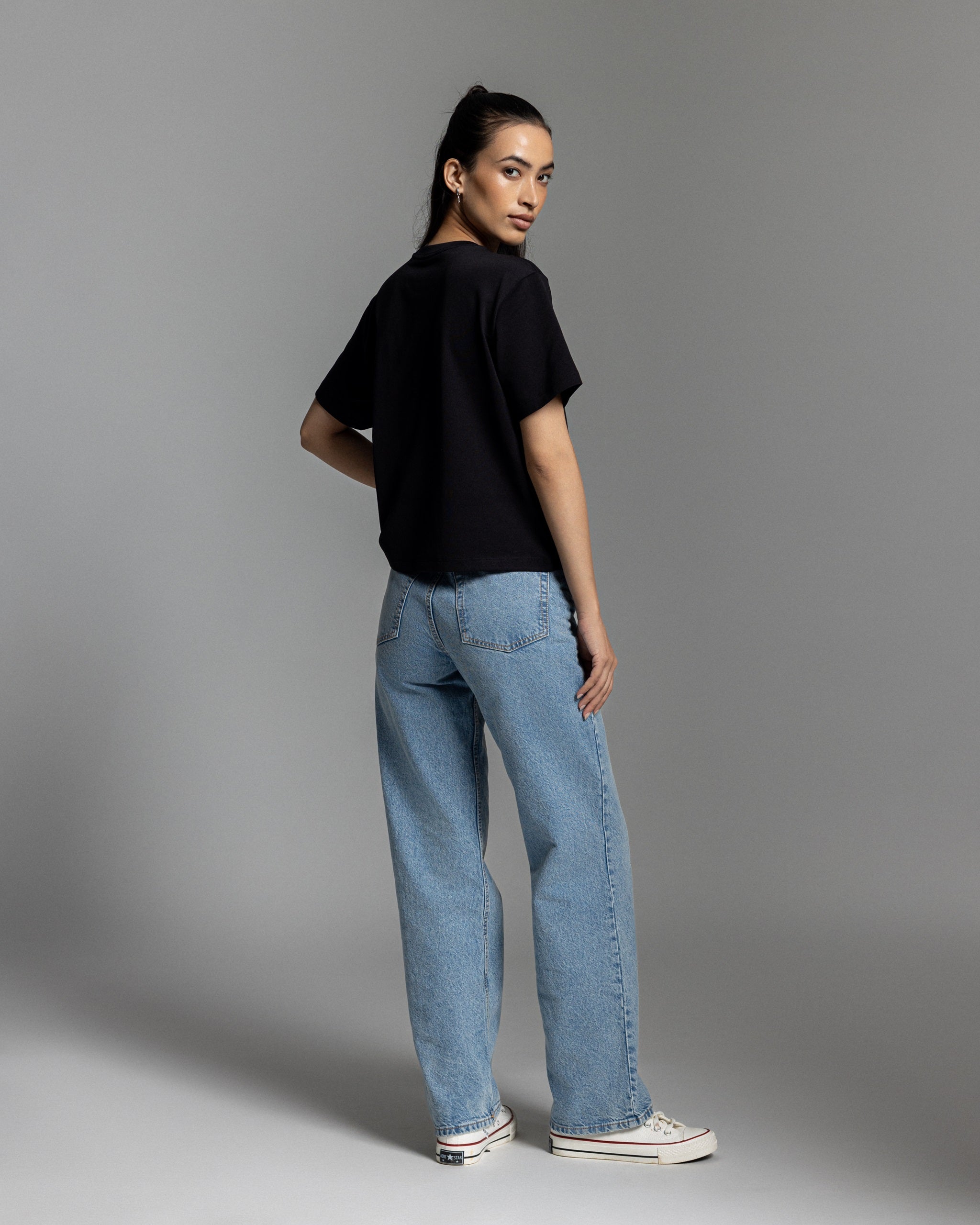 Supima Women Cropped Boxy Tshirt