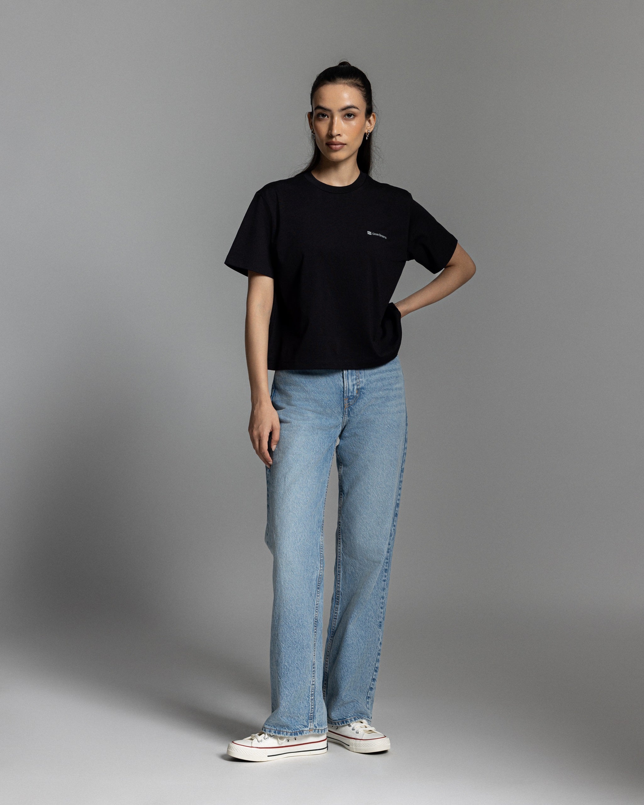 100% Supima Women Cropped Oversized Tshirt